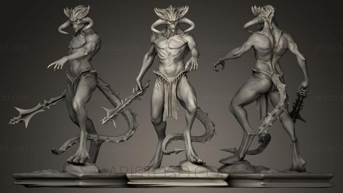 Figurines heroes, monsters and demons (STKM_0055) 3D model for CNC machine